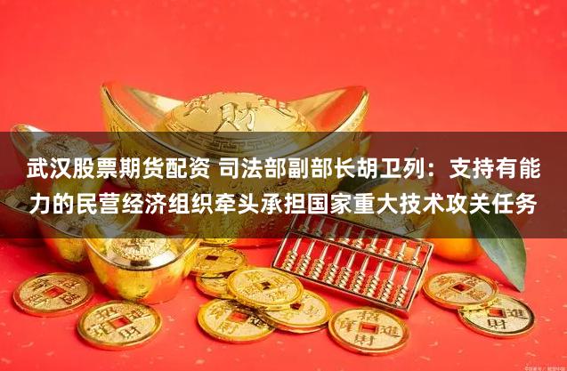 武汉股票期货配资 司法部副部长胡卫列：支持有能力的民营经济组织牵头承担国家重大技术攻关任务