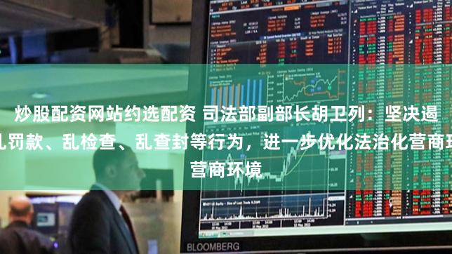 炒股配资网站约选配资 司法部副部长胡卫列：坚决遏制乱罚款、乱检查、乱查封等行为，进一步优化法治化营商环境